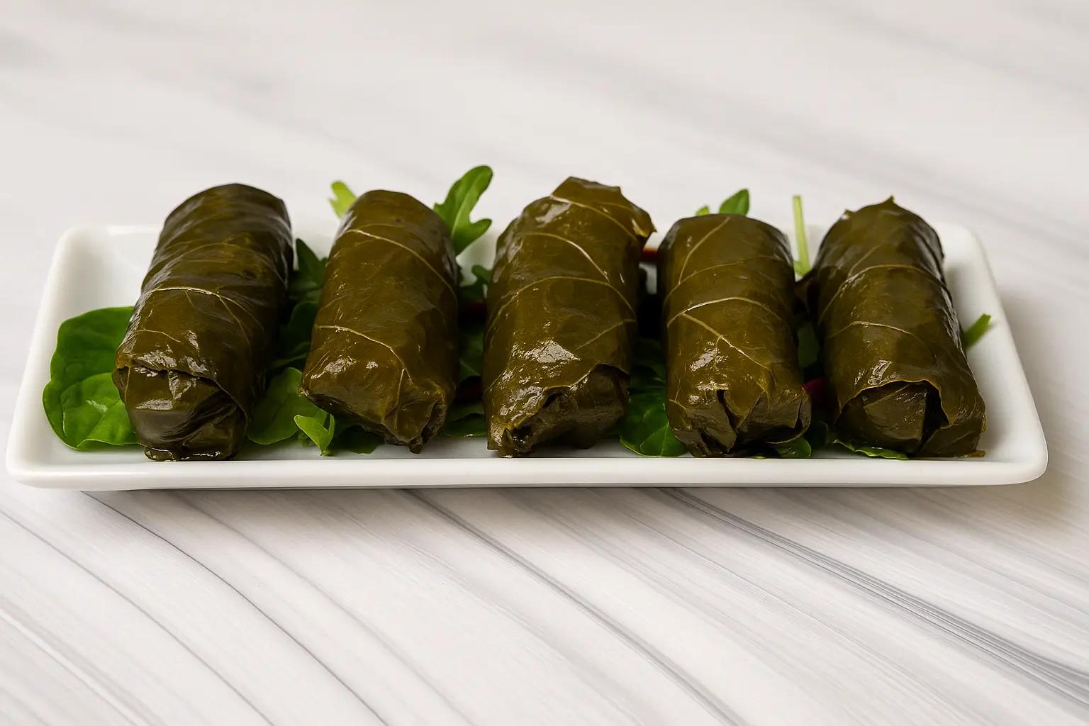 Traditional stuffed vine leaves dolmades